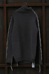 BORIS BIDJAN SABERI turtleneck sweater AW23 WKN8.2 VAR.3 charcoal gray